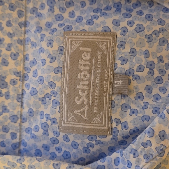 Schoffel blouse, bundle of two,blue and purple,Size 14,used,excellent condition - Picture 7 of 8